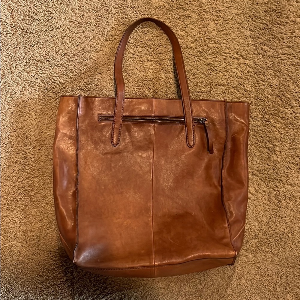 J. Crew Brown Leather Tote Bag